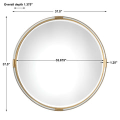 Mackai Gold Round Mirror - Ornate Home