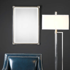 Mackai Metallic Silver Mirror - Ornate Home