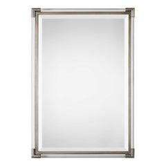 Mackai Metallic Silver Mirror - Ornate Home