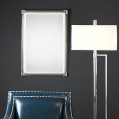 Mackai Metallic Silver Mirror - Ornate Home