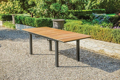 Mackay Beige/Natural Teak 7 Piece Patio Dining Set - Ornate Home