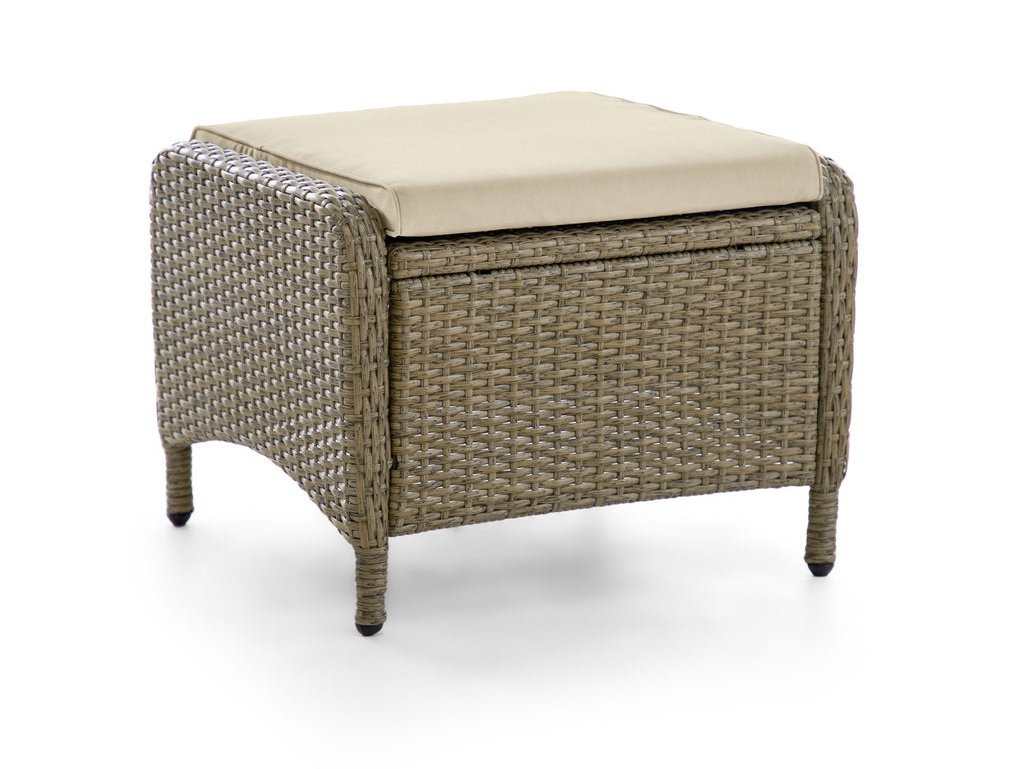 Mackay Brown & Beige Patio Ottoman (Set of 2) - Ornate Home