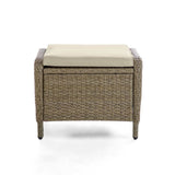 Mackay Brown & Beige Patio Ottoman (Set of 2) - Ornate Home