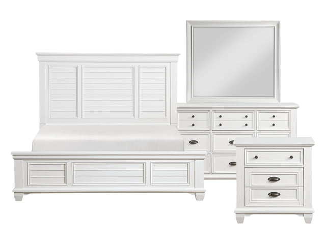 Mackinac White 4-piece Queen Bedroom Set - Ornate Home