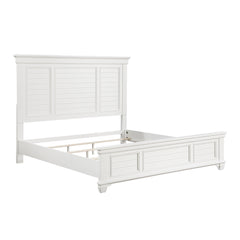 Mackinac White Eastern King Bed - Ornate Home