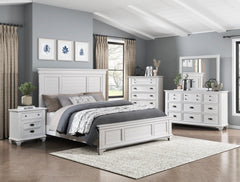 Mackinac White Eastern King Bed - Ornate Home