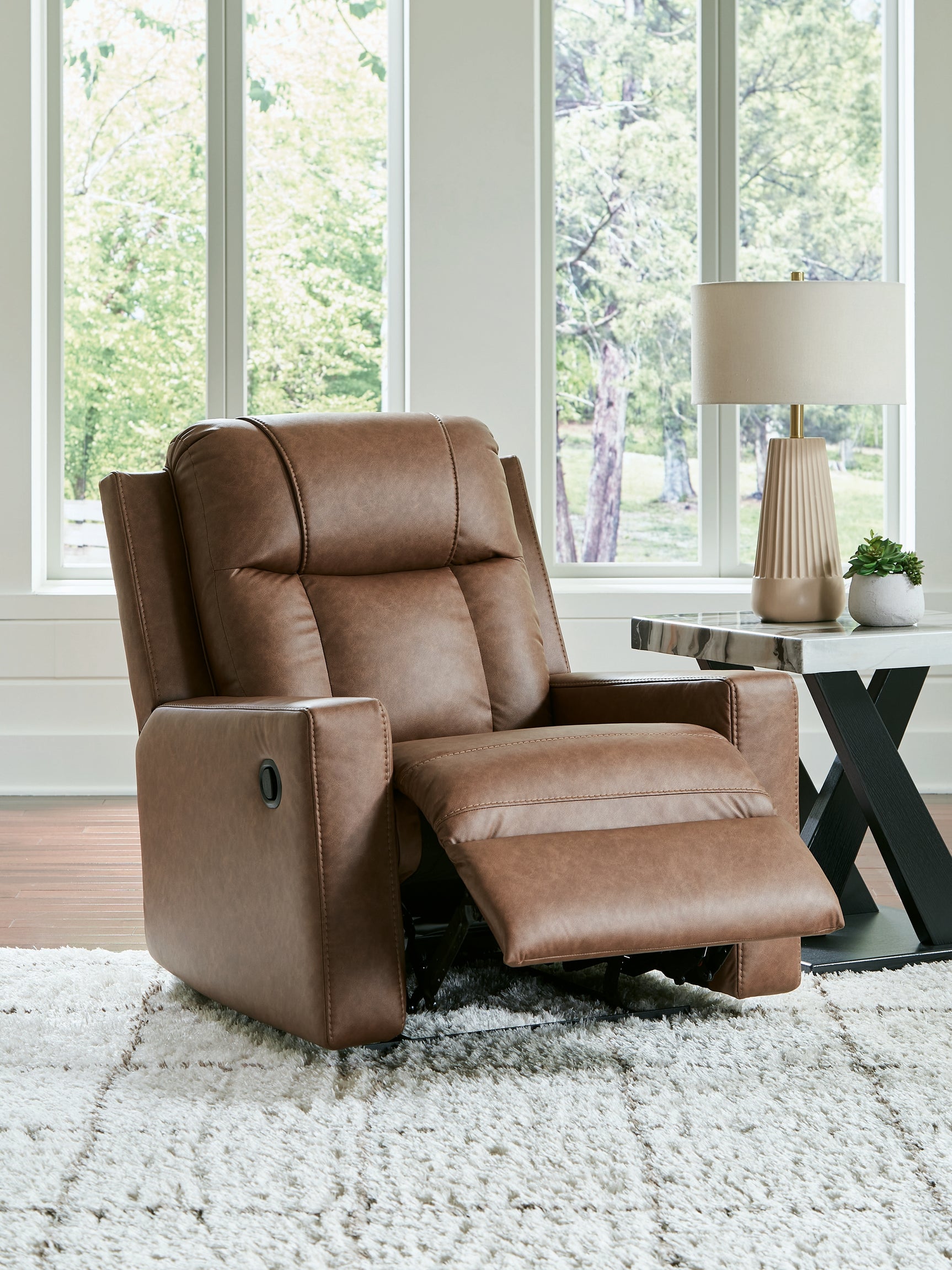 Mackmenville Caramel Recliner (Online Special Price) - Ornate Home