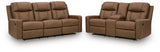 Mackmenville Caramel Reclining Sofa and Loveseat - Ornate Home
