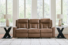 Mackmenville Caramel Reclining Sofa and Loveseat - Ornate Home