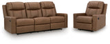 Mackmenville Caramel Reclining Sofa and Recliner - Ornate Home