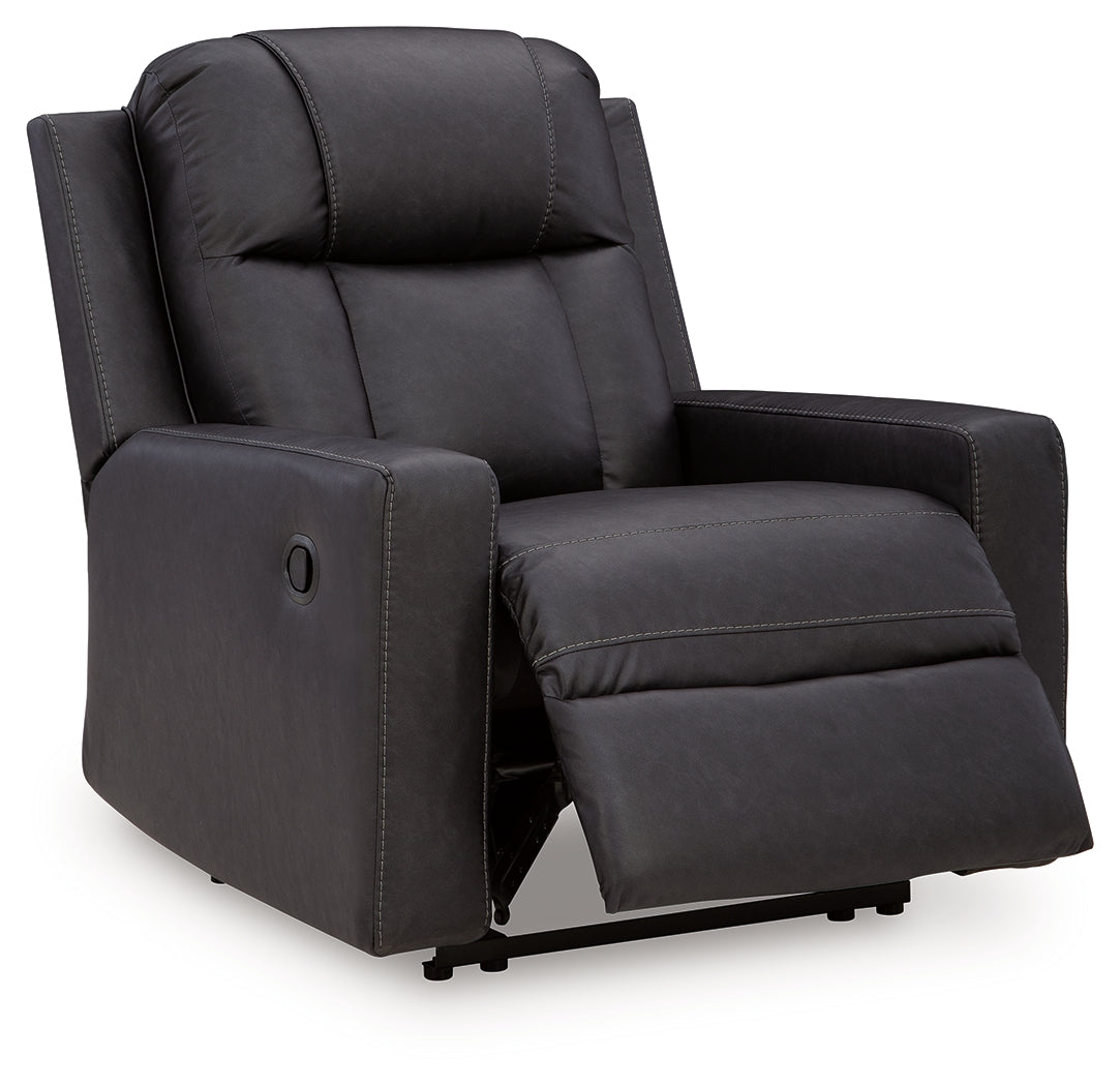 Mackmenville Carbon Recliner - Ornate Home