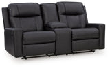Mackmenville Carbon Reclining Loveseat with Console (Online Special Price) - Ornate Home