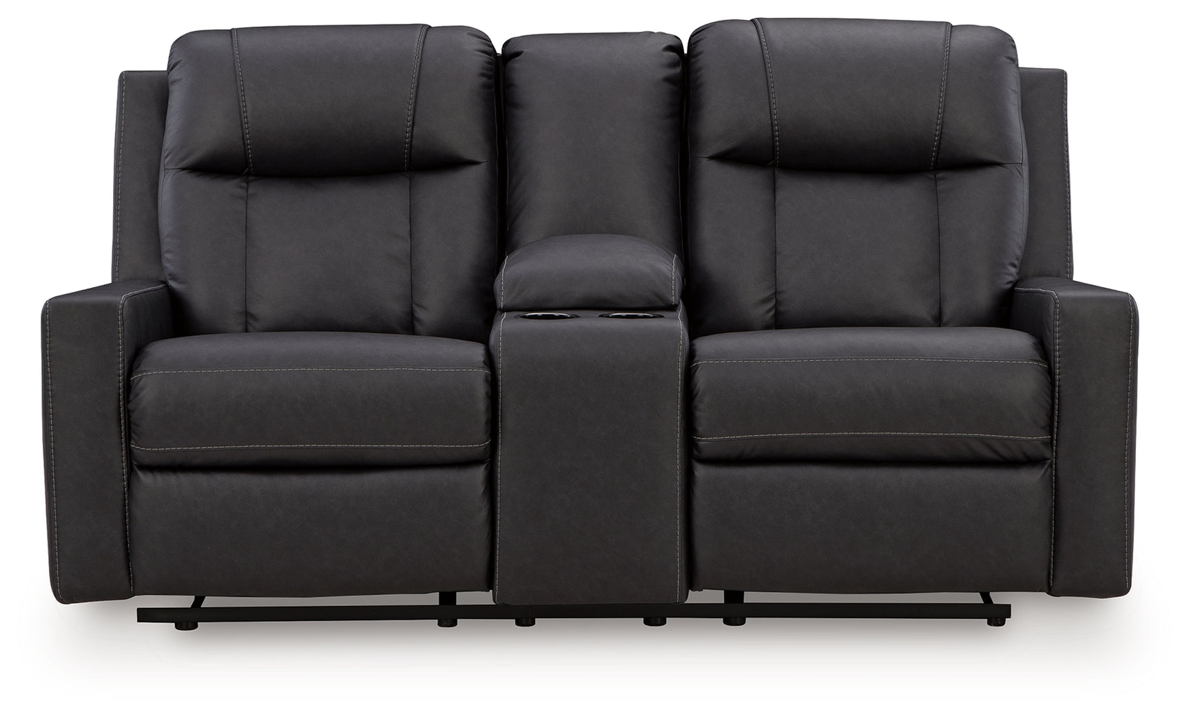 Mackmenville Carbon Reclining Loveseat with Console (Online Special Price) - Ornate Home