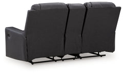 Mackmenville Carbon Reclining Loveseat with Console - Ornate Home