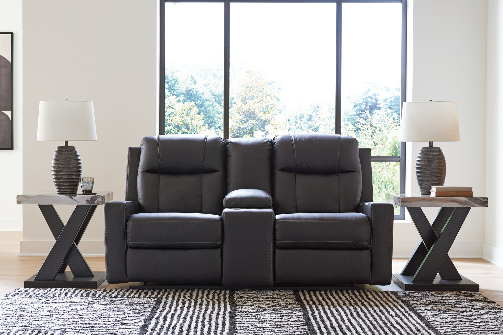 Mackmenville Carbon Reclining Sofa and Loveseat (Online Special Price) - Ornate Home