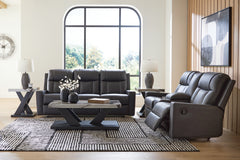 Mackmenville Carbon Reclining Sofa and Loveseat - Ornate Home