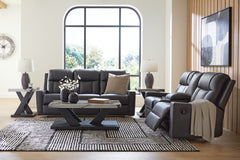 Mackmenville Carbon Reclining Sofa and Loveseat - Ornate Home