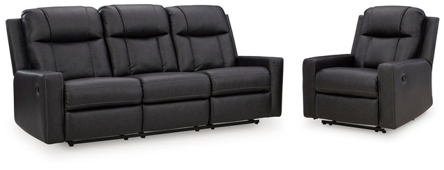 Mackmenville Carbon Reclining Sofa and Recliner - Ornate Home