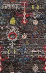 Macy 5x8 Handmade Black Silk Carpet - Clearance - Ornate Home