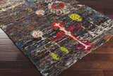 Macy 5x8 Handmade Black Silk Carpet - Clearance - Ornate Home