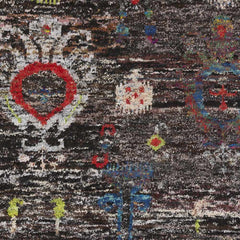 Macy 5x8 Handmade Black Silk Carpet - Clearance - Ornate Home