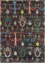 Macy 5x8 Handmade Black Silk Carpet - Clearance - Ornate Home