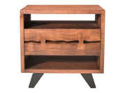 Madagascar Brown Nightstand Open-Shelf - Ornate Home