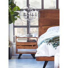 Madagascar Brown Nightstand Open-Shelf - Ornate Home