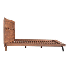Madagascar Brown Queen Platform Bed - Ornate Home