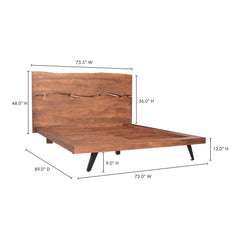 Madagascar Brown Queen Platform Bed - Ornate Home