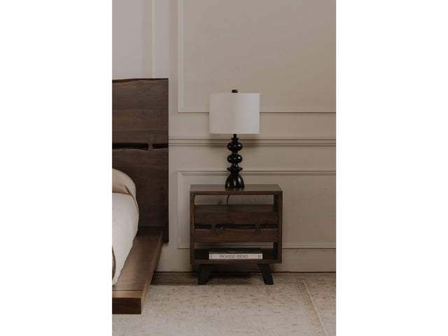 Madagascar Dark Brown Nightstand - Ornate Home