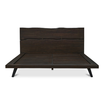 Madagascar Dark Brown Queen Platform Bed - Ornate Home