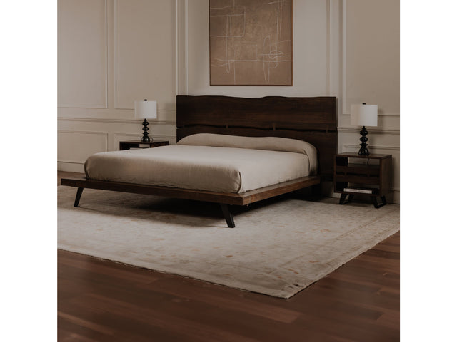 Madagascar Dark Brown Queen Platform Bed - Ornate Home