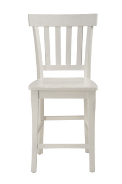 Madaket White Slatback Stool (Set of 2) - Ornate Home