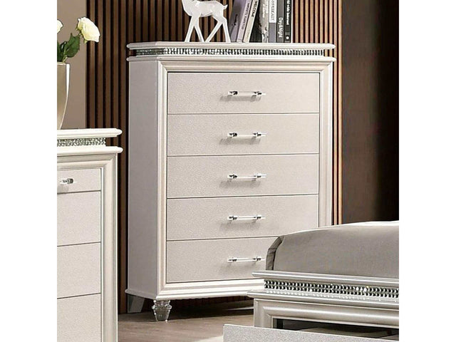 Maddie Pearl White Chest - Ornate Home
