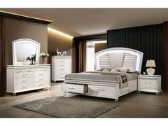 Maddie Pearl White/White 4 Pc. Queen Bedroom Set - Ornate Home