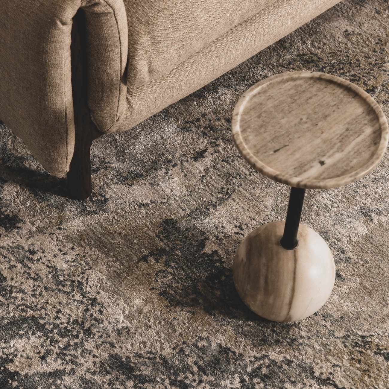 Maddington Gray Marble Thick Luxe Rug - Ornate Home