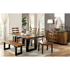 Maddison Tobacco Oak/Black Server - Ornate Home