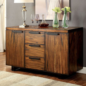 Maddison Tobacco Oak/Black Server - Ornate Home