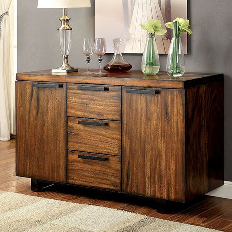Maddison Tobacco Oak/Black Server - Ornate Home