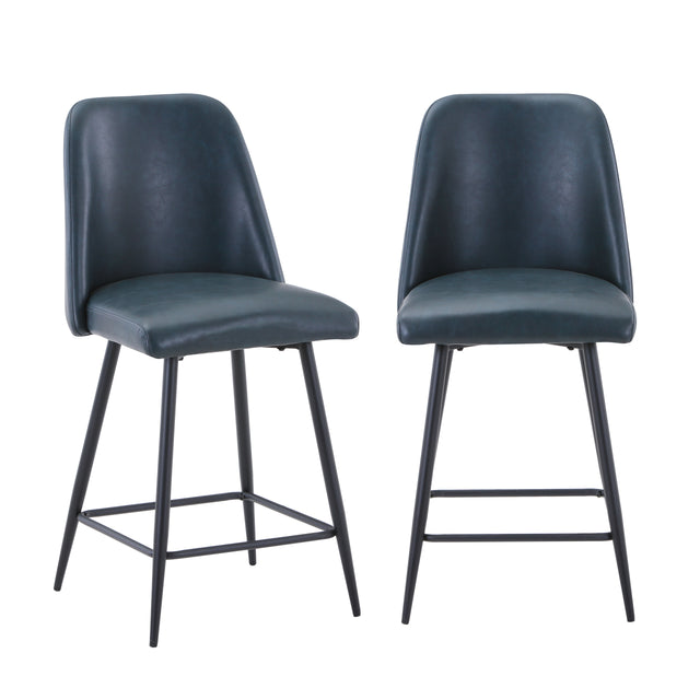 Maddox Blueberry Uph Stool (Set of 2) - Ornate Home