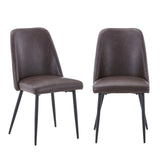 Maddox Dark Brown Uph Chair (Set of 2) - Ornate Home