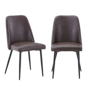 Maddox Dark Brown Uph Chair (Set of 2) - Ornate Home