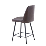 Maddox Dark Brown Uph Stool (Set of 2) - Ornate Home
