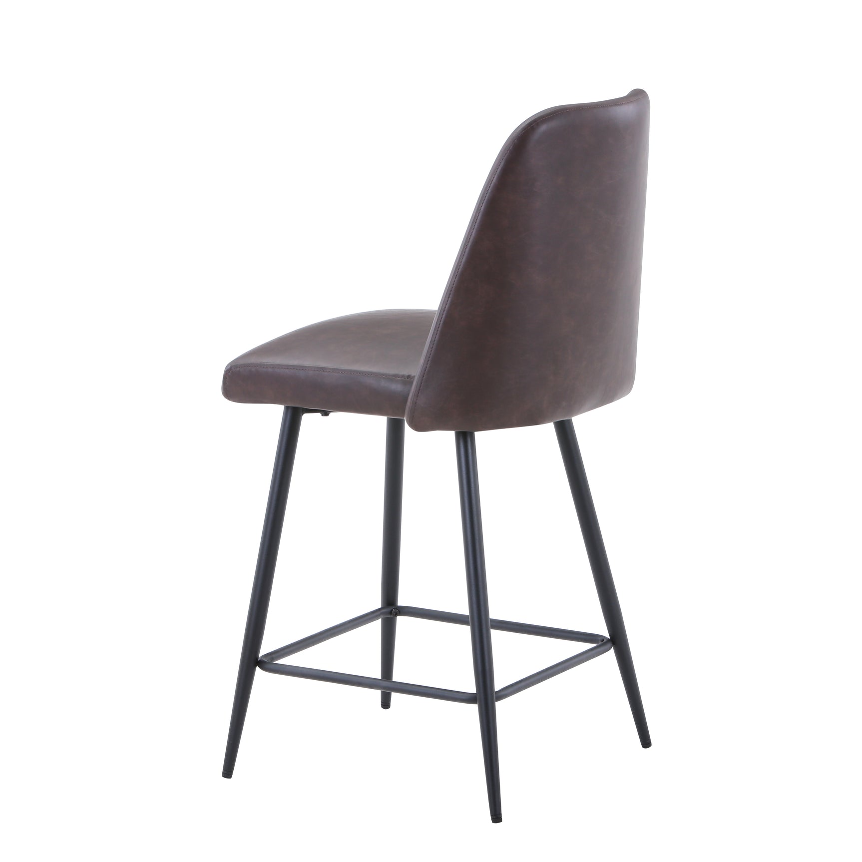 Maddox Dark Brown Uph Stool (Set of 2) - Ornate Home