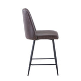 Maddox Dark Brown Uph Stool (Set of 2) - Ornate Home