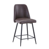 Maddox Dark Brown Uph Stool (Set of 2) - Ornate Home