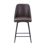 Maddox Dark Brown Uph Stool (Set of 2) - Ornate Home