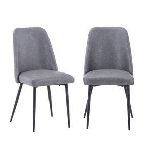 Maddox Grey Uph Chair (Set of 2) - Ornate Home