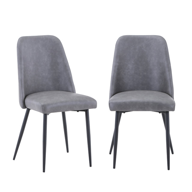 Maddox Grey Uph Chair (Set of 2) - Ornate Home